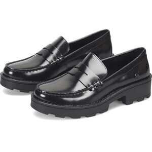 Born Carrera BR0041700 Flats Women 10 Black Leather Penny Loafers Shoes ZOGG2314